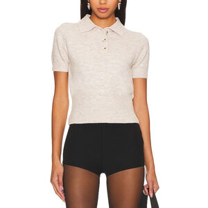 Rue Sophie 'Ellis' Tan Polyester Top Size M